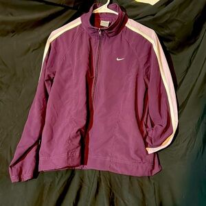 Nike warm-up jacket women’s small purple, pink and white